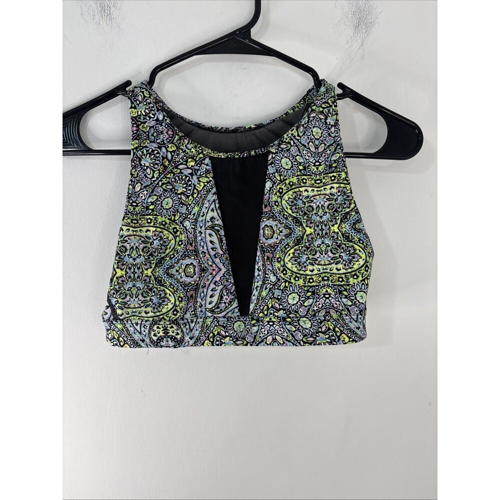 Victoria’s Secret VSX Sport Bra Floral Paisley Mesh Womens Size Small EUC‎